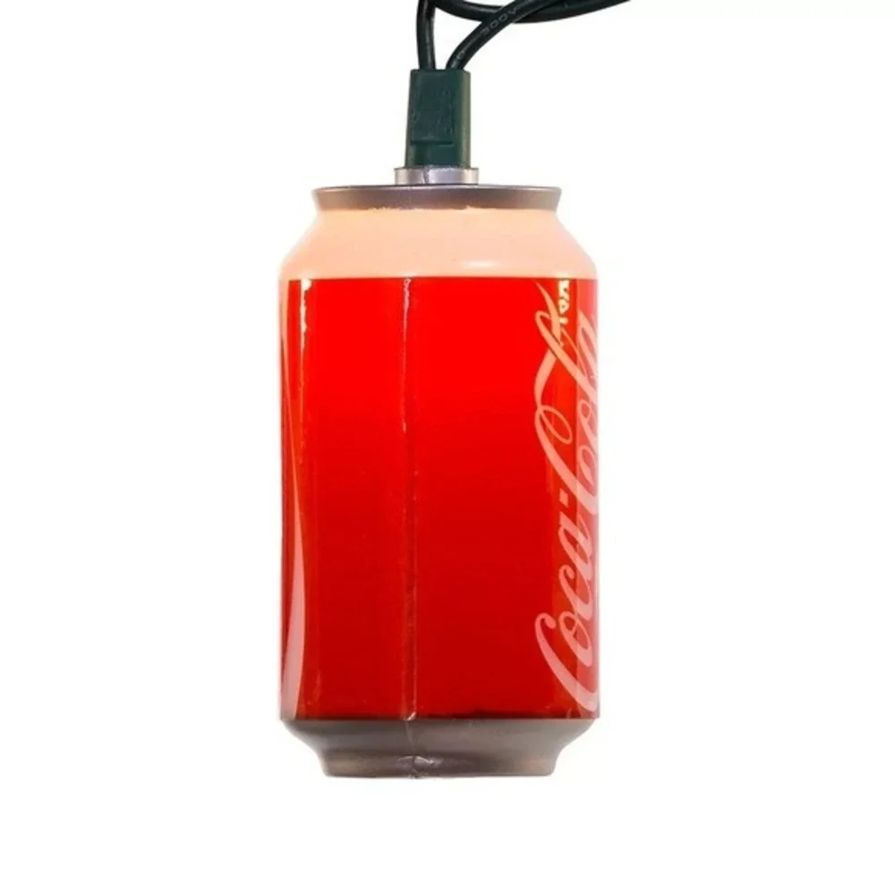 Coca Cola Coke Cans Christmas String Lights Set of 10 Kurt Adler CC0748‎ New